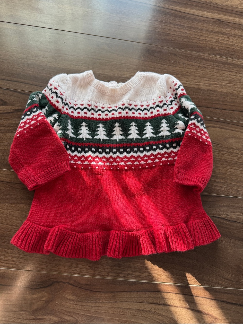 Carter’s Christmas Tree Knit Sweater Dress – 9M
